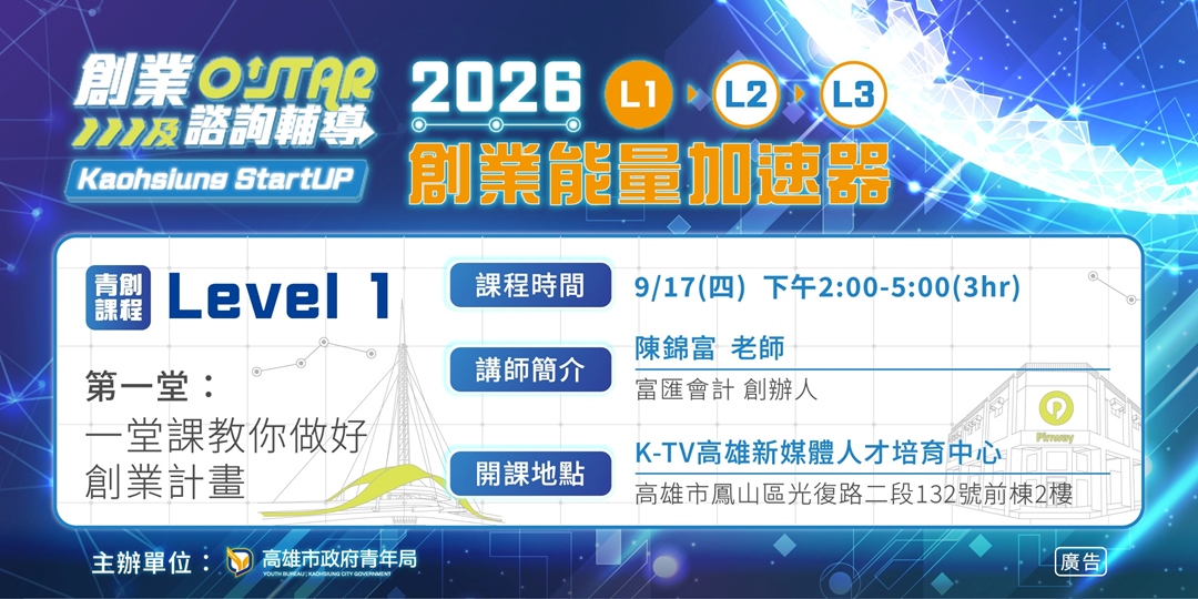 Level 1 創業準備期 第一堂：一堂課教你做好創業計畫